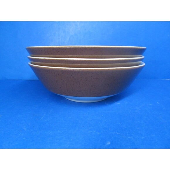 Mikasa Mediterrania Expresso Brown 6" Coupe Cereal Bowls  Bundle of 3 - Picture 8 of 10